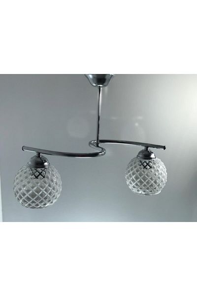 Uçar Chandelier 2 Piece Baklava Glass