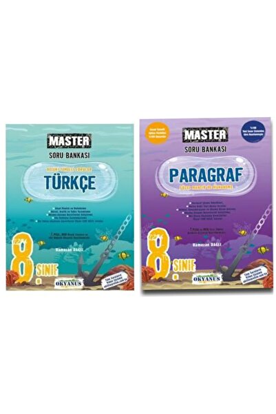 Okyanus Yayınları 8.sınıf Okyanus Master Türkçe + Paragraf Soru Bankası 2'li Set