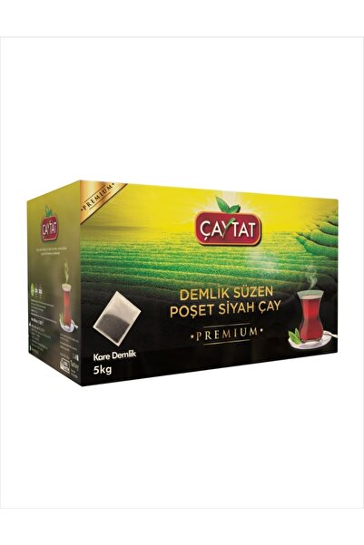 ÇAYTAT Premium Kare Demlik Süzen Poşet Çay 5 Kg Işyerine Uygun