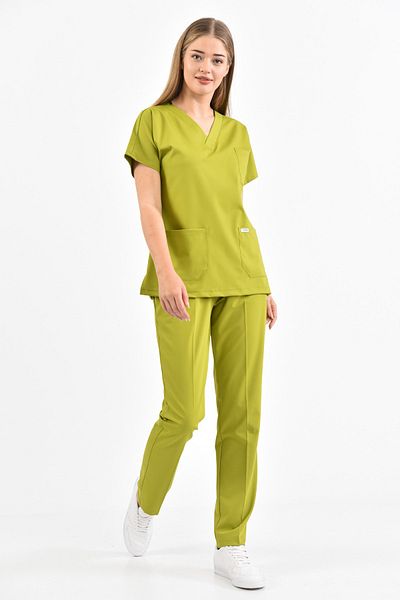 Owlet Medikal Oil Green Lycra Scrubs Costum uniform chirurgical