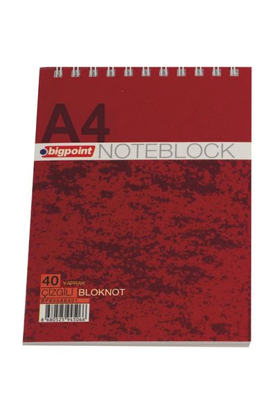 Bigpoint مذكرة A4 40yp مخططة Bp845-a4-40-1