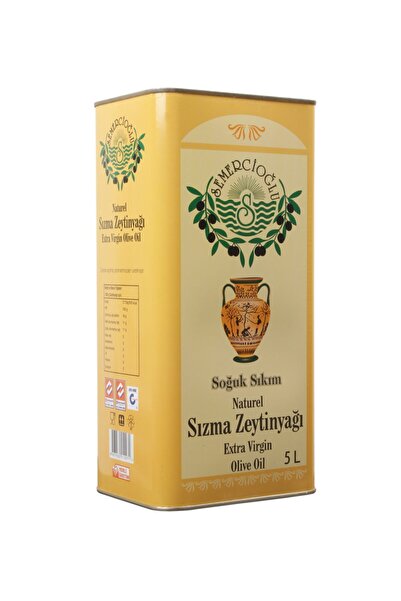 SEMERCİOĞLU ZEYTİNCİLİK Soğuk Sıkım Naturel Sızma Zeytinyağı 5l
