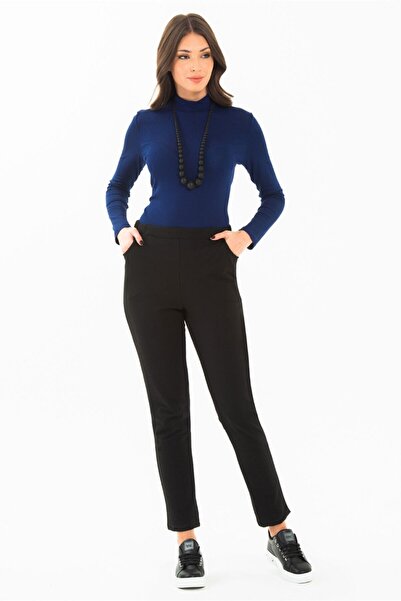 TOLGA SARAÇOĞLU 30019 Πλεκτό παντελόνι με ελαστική μέση