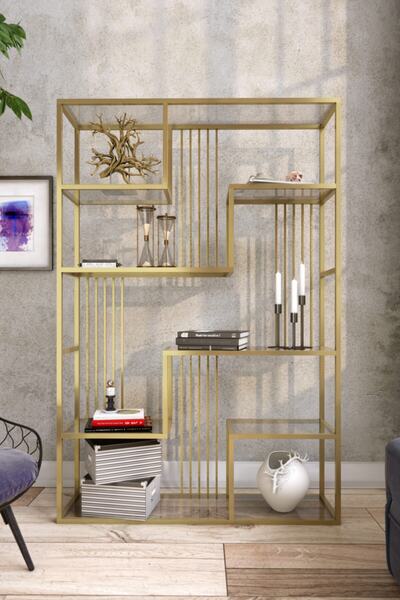 Marsah Home Gold Kitaplık