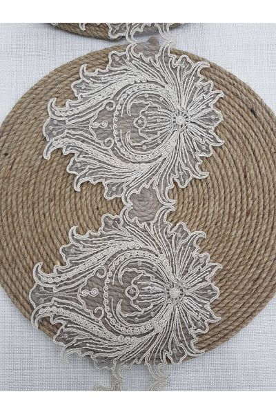 Esteks Dantel ve Tekstil Aksesuarları French Lace Guipure Cappuccino