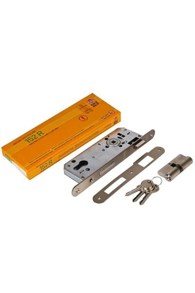 Kale Kilit 152 R Silindirli Göbekli Gömme Kapı Kilidi Nikel Oval 35 mm
