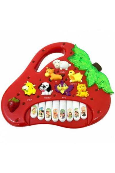 Çağrı Hayvan Sesli Oyuncak Piyano Çilek Domates Figürlü Piyano