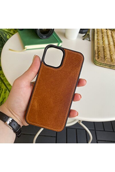 Modica تورينو - حافظة هاتف آيفون 12 و12 برو من الجلد الطبيعي بلون أسمر
