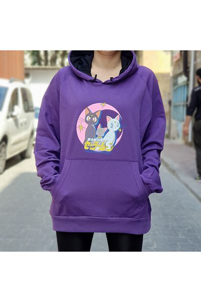 Köstebek Φούτερ με κουκούλα Sailor Moon Cats