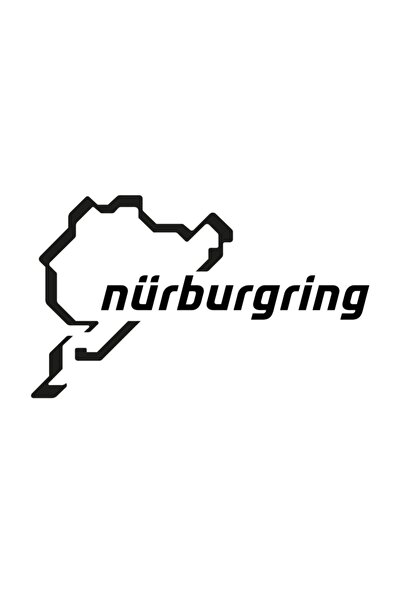 MegaSticker Nürburgring Runway Auto Sticker, Car Sticker Black & Gray 15 Cm