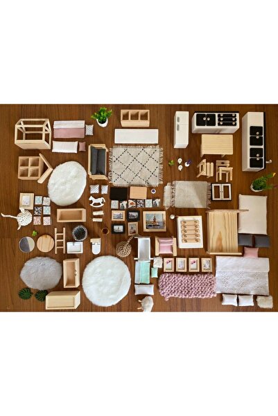 Alin Ahşap Diyarı Bebek Evi Eşyaları