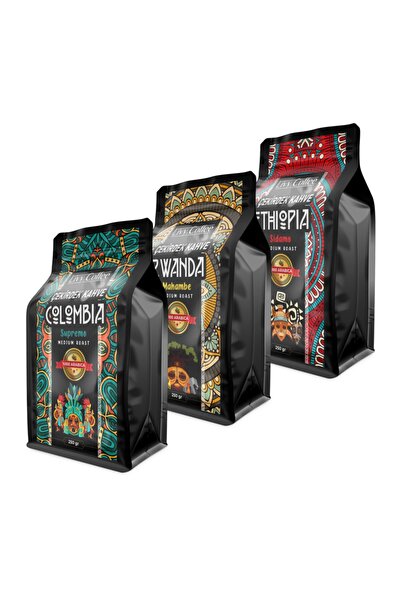 Livy Coffee Dünya Yöresel Filtre Kahve Colombia - Rwanda - Ethiopia Çekirdek ...