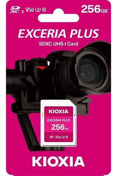 Kioxia بطاقة ذاكرة كيوكسيا Lnpl1m256gg4 سعة 256 جيجابايت Normalsd Exceria Plus C10 U3 V30 Uhs1 R98