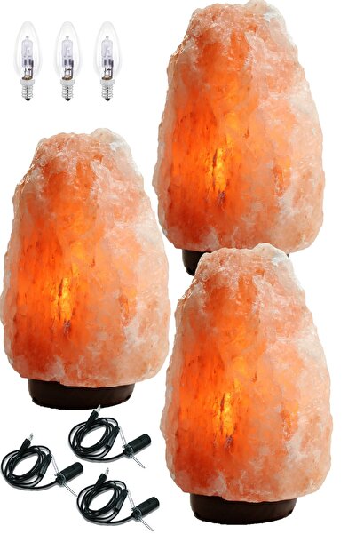 aktarloji 3 Adet 4-6 Kg Himalaya Kaya Tuzu Lambası Açma Kapama Düğmeli Özel S...