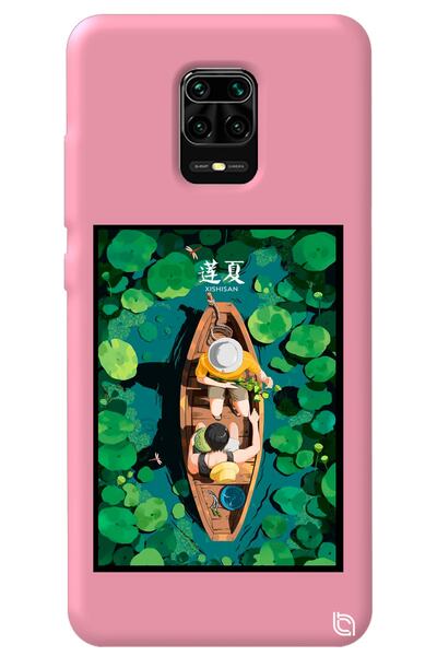 WANNA PROTECT Xiaomi Redmi Note 9 Pro Pink Color Premium Velvet Inside Boat P...