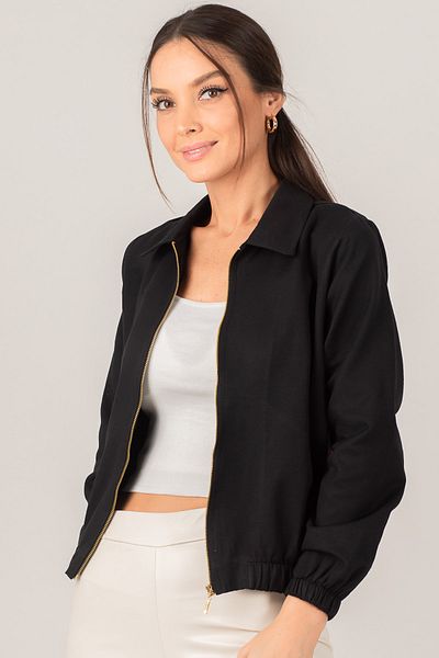 armonika Jacke - Schwarz - Regular Fit