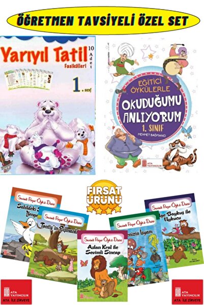 Ata Yayıncılık 1.sınıf Yarıyıl Tatil+okuduğumu Anlıyorum+çocukların Zevkle Ok...