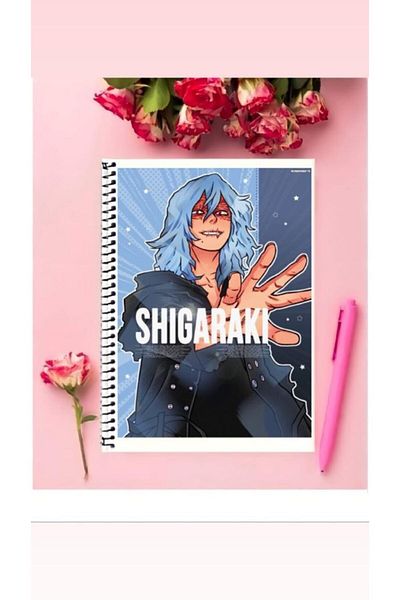 detayminant Tomura Shigaraki Anime Patterned Notebook - A4 Size, 1 Piece, Ringed Line, 21*29 cm