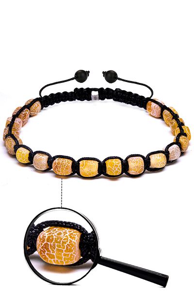 Tesbih Atölyesi High Quality Certified Natural Orange Agate Wrist Stone - Agate and Bracelet