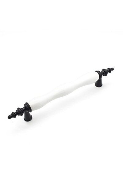 Lider Beyaz Siyah 128 Mm Düz Mobilya Polimer Kulp