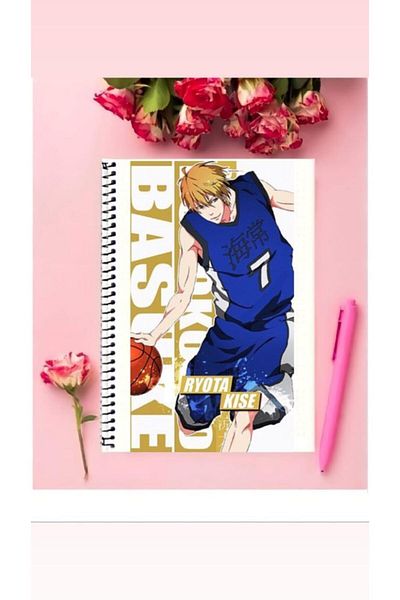 FBN STORE Ryota Kise Anime Notebook 1 Piece Special Design A4 Size Wired Lined Notebook 21*29 Cm