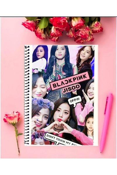 FBN STORE Black Pink Notebook 1 Piece Special Design A4 Size Wired Checkered Notebook 21*29 Cm