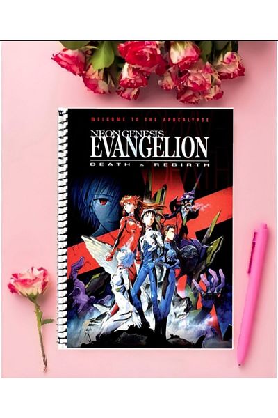 ROLLAS STORE دفتر ملاحظات بنمط الرسوم المتحركة Neon Genesis Evangelion - مقاس A4، مقاس 21*29 سم، قطعة واحدة