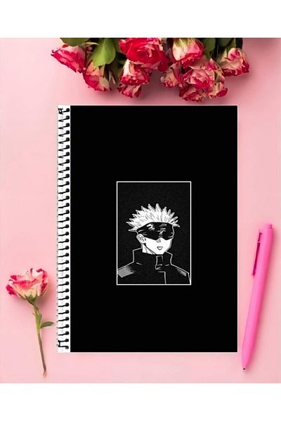 ROLLAS STORE Jujutsu Kaisen Anime Notebook 1 قطعة تصميم خاص A4 مقاس 21 * 29 سم دفتر سلكي متقلب