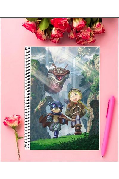 ROLLAS STORE Made In Abyss (made In Abyss ) Anime Notebook 1 Piece Special Design A4 Size 21*29 Cm Wired Checkered