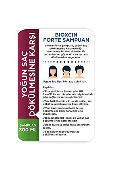 Bioxcin Brand: Forte Shampoo 1 Pack for All Sheets