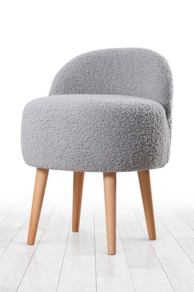 Lorencehome Rufmee Teddy Puf - Açık Gri