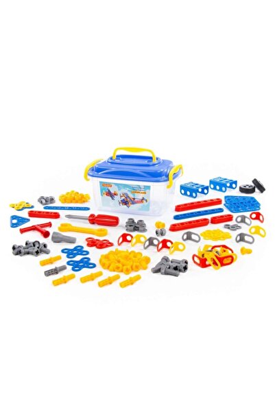 Polesie Toy Inventor Design Parts 2 Airplane 186 Pieces in One Lego Box