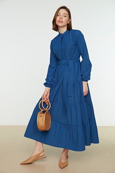 Trendyol Modest Dress - Navy blue - Basic