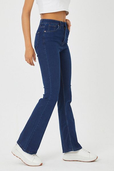 BROSERER Women's Dark Blue Flare Jeans