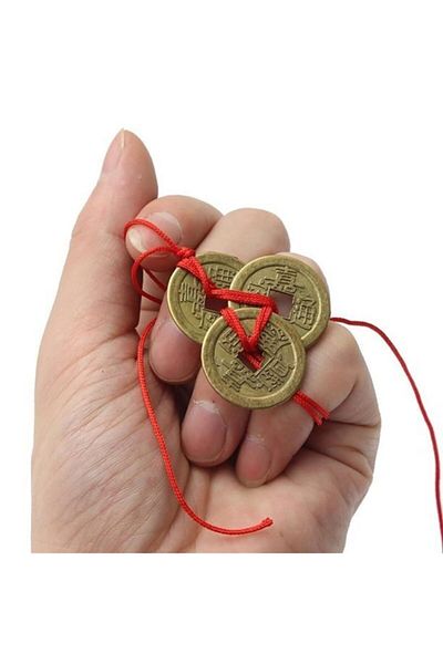 PİRAMİGO Chinese Coins Ancient Good Luck Feng Shui Pendant Fortune Necklace For Woman And Man