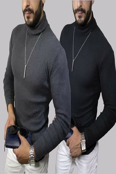 EMKA GİYİM Мъжки пуловер Slim Fit с колие