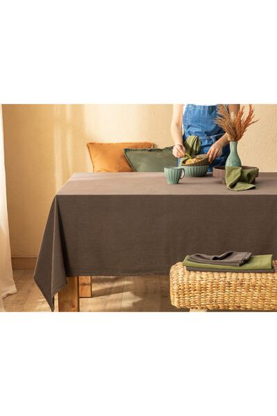 English Home Βαμβακερό τραπεζομάντιλο Grandeur 150x200 εκ. Καφέ