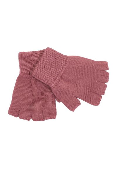 AXE SPORTSWEAR Unisex Children's Rose Color Fingerless Cutaway Half Finger Winter Knitted Knitwear Gloves 9 - 15 Years