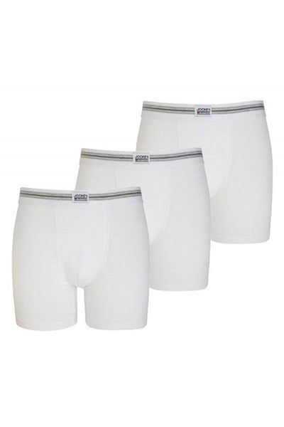 JOCKEY ® Cotton Stretch Long Boxer 3 Pack / White