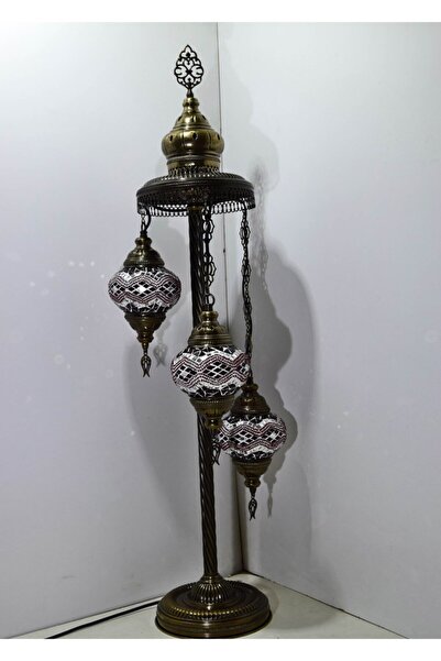 karlıkturistik Mozaik Lambader Otantik Lambası Dekoratif Köşe Lambası 3 Lü Mo...