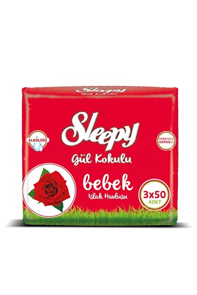 Sleepy Gül Kokulu Islak Havlu 3x50 150 Yaprak