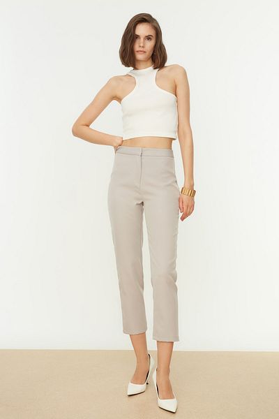 Trendyol Collection Hose - Grau - Zigarettenschnitt