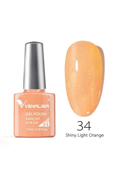 Venalisa 7.5 ml Uv Led Kalıcı Oje Shiny Light Orange No.34