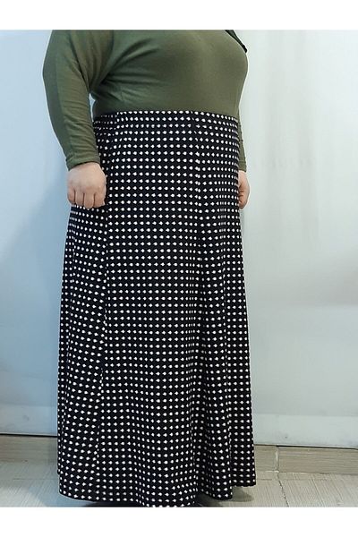 Mertcan Butik Πλεκτή φούστα από ατσάλι με ελαστική μέση έξι τεμαχίων