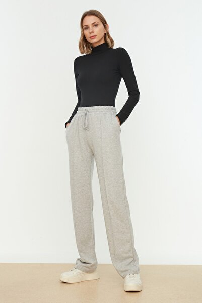 Trendyol Collection Sweatpants - Gray - Straight