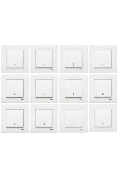 VİKO Karre 12 Pieces Vavien Switch White with Frame