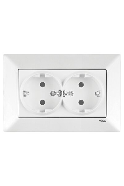 VİKO Meridian Ikili Topraklı Priz Çerçeveli