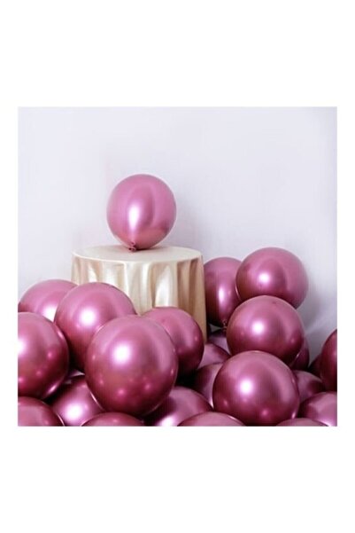 BEST PARTİ DOĞUM GÜNÜ PARTİ SÜSLERİ بالون كروم 12 بوصة لون وردي 10 قطع