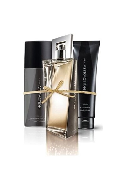 AVON Attraction Erkek Edt 75 ml + 100 ml Tıraş Sonrası Losyon + 150 ml Sprey Deodorant.