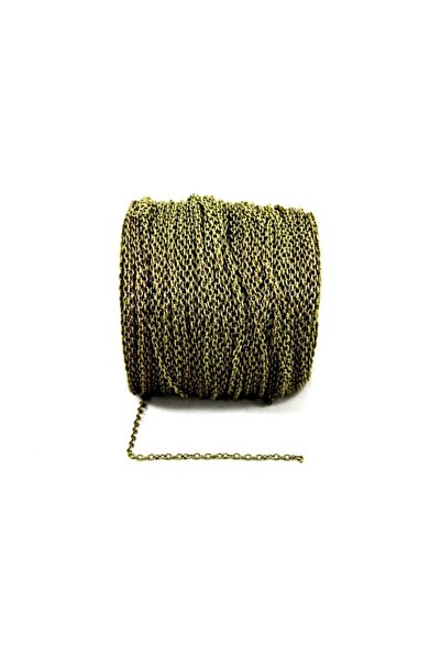 yfhobi 1 Metre - 0.60 Mm Düz Zincir, Kolye Zinciri, Takı Zinciri, Antik Sarı ...